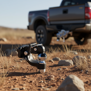 Crochet de remorquage Pintle Hook 2-5/16 pouces, capacité de 30000 lb, en acier noir résistant à l'usure, pour le sauvetage hors route - Product Image 2