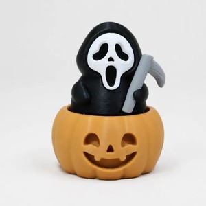 Máscara de Scream de Plástico Impresa en 3D, Calabaza Fantasma, Clicker Antiestrés, Juguete de Halloween del Grim Reaper, Unisex 14+, Decoración de Escritorio - Product Image 5
