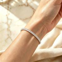 Pulsera de Cadena Redonda Personalizada para Mujer, Joyería de Moda, Pulsera de Tenis Ajustable de Acero Inoxidable de Lujo