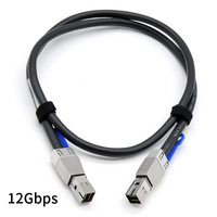 Kustom kabel Sff-8644 Sas Mini Hd eksternal 12gb, 1 2 3 Meter Sff-8644 ke Hd Mini koneksi Server eksternal