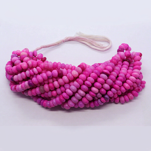Cuentas redondas lisas de ópalo rosa intenso AAA de 8 mm y 9 mm, cuentas de ópalo rosa natural de 16 pulgadas, cuentas sueltas para la fabricación de joyería. - Product Image 1