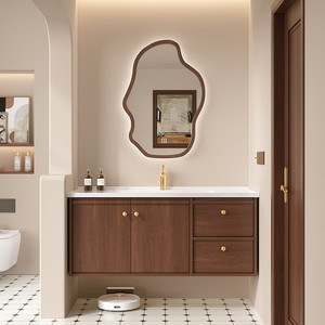 Medieval style bathroom cabinet new bathroom wash basin cabinet combination integrated basin ceramic - Product Image 1