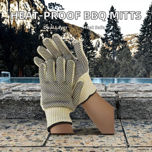 Guantes Desechables para Barbacoa al Aire Libre, de Doble Capa, de Aramida y Silicona, Marca LBX, para Horno de Microondas, Resistentes a Altas Temperaturas - Product Image 2