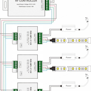 AP-A01 aipin <span class=keywords><strong>RGB</strong></span> <span class=keywords><strong>LED</strong></span> khuếch đại công suất cao 18A DC12/24V 216W/432W tốc độ cao <span class=keywords><strong>LED</strong></span> dải tín hiệu <span class=keywords><strong>Repeater</strong></span> kim loại <span class=keywords><strong>LED</strong></span> khuếch đại công suất - Product Image 3