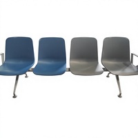 Chaises d'attente modernes Leadcom Seating LS-550 en PP à 4 places pour hôpitaux et banques, idéales pour les sièges en rangée d'aéroport