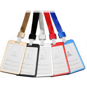 <span class=keywords><strong>Porte</strong></span>-<span class=keywords><strong>badge</strong></span> en aluminium <span class=keywords><strong>fantaisie</strong></span> transparent à prix d'usine, très vendu, avec cordon - Product Image 1