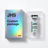 Boîte d'emballage en papier pour flacon de peptide personnalisé avec logo, 2 ml, 3 ml, 10 ml, boîte cadeau en carton de luxe avec fermeture magnétique, inserts en mousse