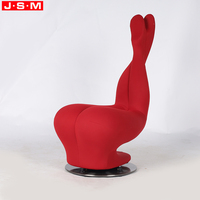 Canapé d'appoint long à pied inversé de style français, design rouge décontracté et créatif, pour salon