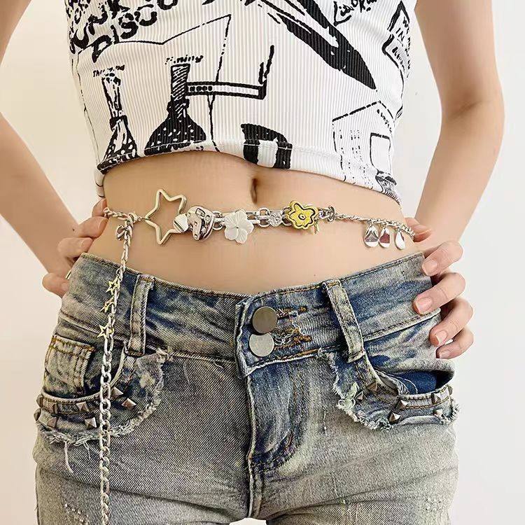 สร้อยเอวจี้ดอกไม้ดาว รุ่น K0193