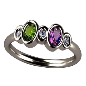 Anello da donna con zirconi colorati, moda coreana, elegante, gioiello di tendenza, accessorio regalo per feste. - Product Image 5