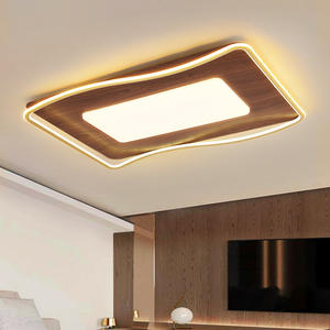 Новый китайский потолочный светильник с деревянным зерном, простой, высокая яркость, светодиодный потолочный светильник для спальни, грецкий орех, освещение для Кабинета - Product Image 4