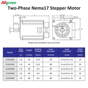 Allgreen DC24V~50V 1.2A 2 Phase Nema17 Stepper <b>Motor</b> <b>Controller</b> Kit 0.12/0.21/0.3/0.4/0.6N.m Open Loop Stepper <b>Motor</b> Drivers Ki - Product Image 5
