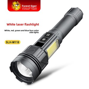 Linterna Láser Blanca SA-M118 <span class=keywords><strong>de</strong></span> 5 Velocidades + Luz Lateral <span class=keywords><strong>de</strong></span> Cuatro Colores con 6 Niveles <span class=keywords><strong>de</strong></span> Atenuación, Recargable, Ultrabrillante, <span class=keywords><strong>de</strong></span> <span class=keywords><strong>Largo</strong></span> <span class=keywords><strong>Alcance</strong></span>, LED, para Camping - Product Image 5