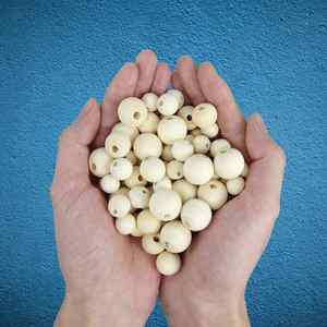 700 cuentas de madera sin terminar con hilo de yute 7 tamaños para manualidades - Product Image 6