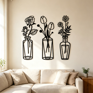<span class=keywords><strong>Décoration</strong></span> murale en métal noir de luxe créative, vase en métal, artisanat métallique personnalisé, <span class=keywords><strong>décoration</strong></span> murale pour la <span class=keywords><strong>maison</strong></span>, <span class=keywords><strong>décoration</strong></span> intérieure, vente en gros d'usine - Product Image 6