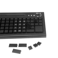 LIF KB60 Totalmente programable 60 TECLAS OPOS/JPOS POS Teclado Keylock y lector de tarjetas de banda magnética para caja registradora