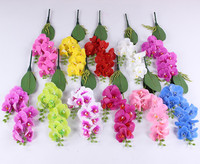 IB7004 Nouvelle Arrivée Orchidée Artificielle Cymbidium Orchidée Latex Orchidée Fleurs Real Touch 2 Branche Avec Feuilles