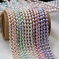 Perles en verre de riz à fort lustre de 6-9 mm, perles en vrac en forme de goutte d'eau pour la fabrication de colliers, bracelets et bijoux DIY
