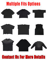 Kaos Crop Crew Neck 100% Katun Custom, Cetak DTG, Hitam Acid Wash, Distressed Ripped, Lengan Pendek, Musim Panas, Vintage