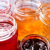 Confiture de fruits mélangés de qualité export, saveur tropicale (ananas, orange, citron, banane), avec morceaux de fruits véritables, pour petit-déjeuner, bouteille en vrac 450g