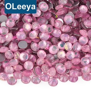 Strass à dos plat taillés en diamant, prix de gros SS3-SS50, non thermocollants, pour accessoires de nail art, pierres scintillantes - Product Image 1