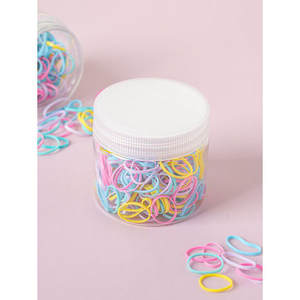 Mini TPU Band 210 PCels Pastel Accesorios para el cabello Estuche - Product Image 1