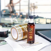 Étiquettes autocollantes en vinyle de forme personnalisée, finition brillante UV, transparentes, pour emballages cosmétiques