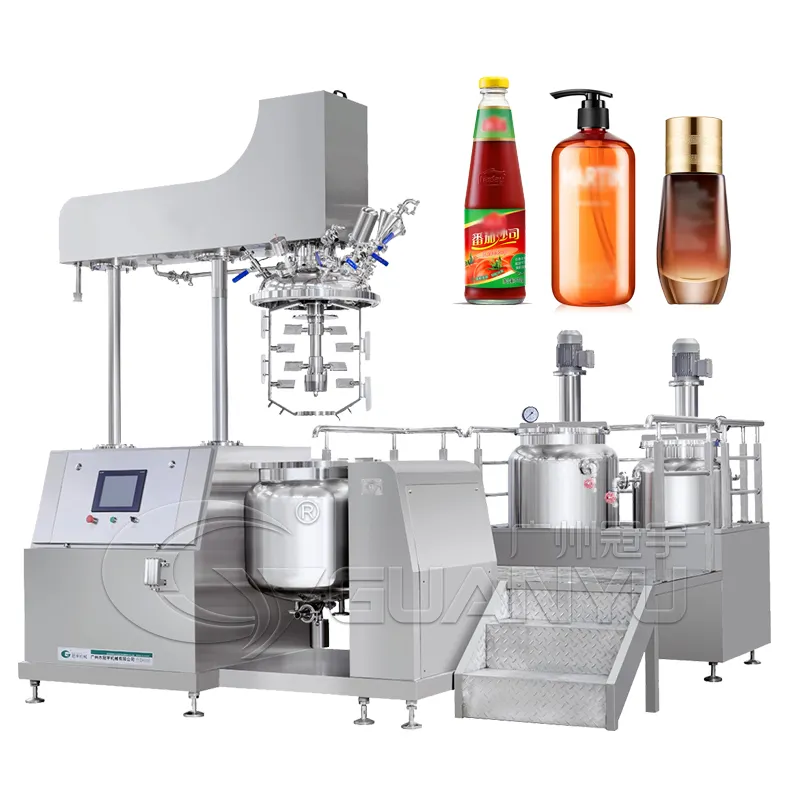 Guanyu-homogeneizador de vacío interno y externo, máquina de mezcla de productos químicos diarios, equipo de fabricación de loción y crema