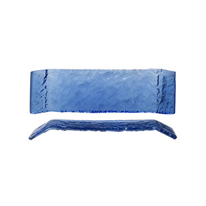 ขาตั้งน้ำทรงสี่เหลี่ยมสีน้ำเงิน ขนาด 28 × 8 ซม. ทำจากแก้วงานแฮนด์เมด - Product Image 1