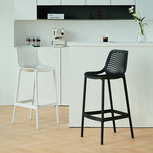 Taburete de <span class=keywords><strong>Bar</strong></span> Moderno y Resistente, de Altura Media, para Hogar, Exterior, Deportivo, Ligero, Duradero, de Plástico, Comercial, para Hotel, Sala de Estar - Product Image 2