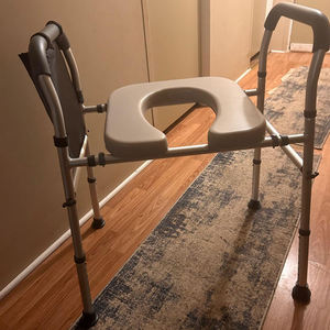 Portable, adjustable width and height toilet chair for home use, suitable for adults, the elderly, the disabled, and pregnant - Product Image 4