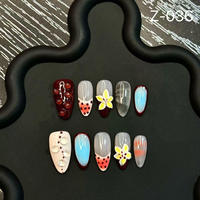 Ongles artificiels en acrylique de haute qualité, faits à la main, ongles de luxe, couleur unie, manucure, ongles à presser réutilisables