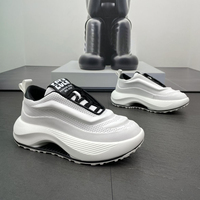 Chaussures de Sport Décontractées Respirantes Printemps-Automne pour Hommes, Baskets Montantes à Semelle Épaisse Style Chunky, Design Tendance pour Hommes
