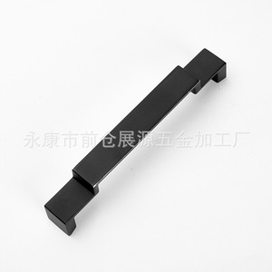 Tirador de gabinete de aleación de zinc, negro mate, cromo, forma de barra, diseño minimalista, herrajes duraderos para uso en puertas de cajones - Product Image 4
