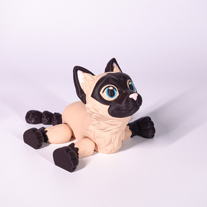 Service d'impression 3D à la demande, figurine de chat caméléon articulée personnalisée, articulations flexibles, PLA PETG, vente en gros, OEM - Product Image 1