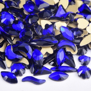 Strass en verre fantaisie à dos plat C09 Saphir K9, 51 formes, 25 couleurs, pour décoration d'ongles 3D - Product Image 2