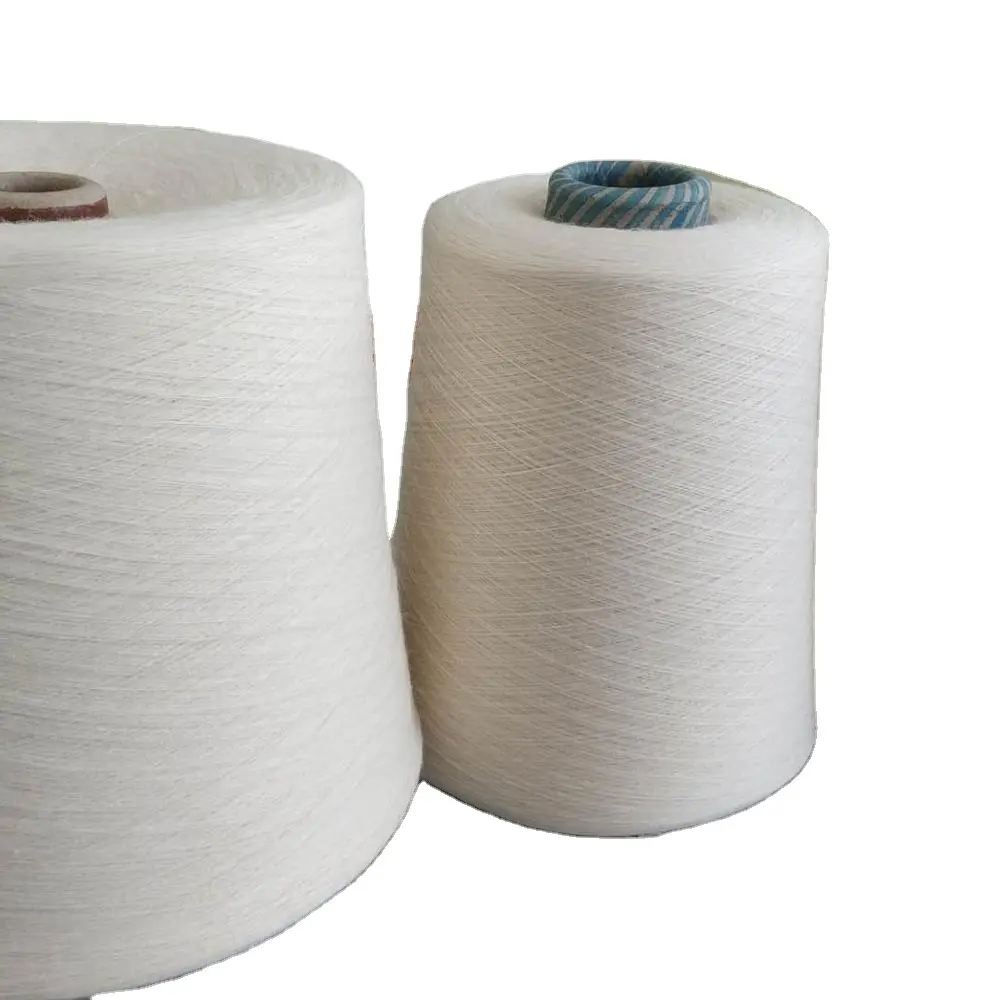 Lana de 2 capas y lana acrílica de 32NM, hilo de algodón 40s/1 para tejer tela