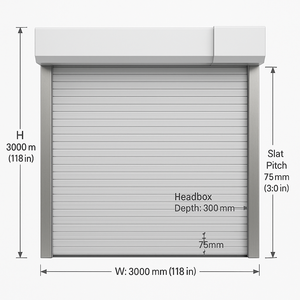 Cửa Chớp lăn chống cháy với thiết kế chống khói và cách nhiệt cho an toàn công nghiệp và thương mại - Product Image 6