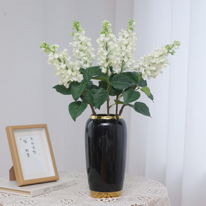 ดอกเดลฟีเนียมประดิษฐ์ สีม่วง พลาสติก ผ้าไหม คุณภาพสูง สำหรับตกแต่งงานแต่งงานและบ้าน - Product Image 3