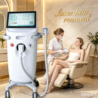 Machine à laser diode 808, refroidissement par glace, rajeunissement de la peau, épilation au laser diode 808 sans douleur, équipement de beauté, brosse de nettoyage du visage