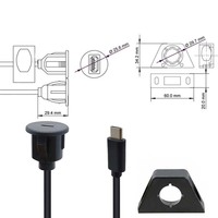 Nouveauté 100W 40Gbps 20V5A montage sur panneau USB 4 Type C câble de charge rapide 5A Thunderbolt 3 4 tresse Compatible pour Carplay