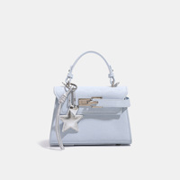 Bolso Bandolera Pequeño Cuadrado con Colgante de Estrella Estilo Coreano 2026, Sofisticado y Versátil para Mujer, Ideal para el Trabajo, en Poliéster