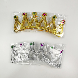 King Crown Halloween Bola para niños Vestir Galvanoplastia Corona de plástico Porra Suministros Tocado para fiestas de cumpleaños Sombrero - Product Image 6