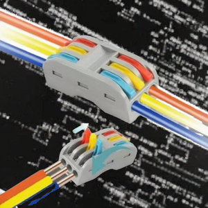 Yulian Model 222 China Factory Spring 2Pin 3Pin 4Pin 5Pin <b>Push</b>-in Wire Fast Connector LED <b>Light</b> Terminal Blocks Brass 300V - Product Image 2