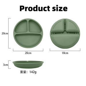 BPA miễn phí Silicone bé ăn thiết lập có thể điều chỉnh BIB hút tấm trẻ em Bát trẻ mới biết đi muỗng nĩa cai sữa đặt trẻ sơ sinh ăn Bộ đồ ăn - Product Image 2