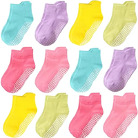 Chaussettes tricotées respirantes pour bébé avec protection antidérapante adhésive pour les oreilles, en mélange de coton fin, idéales pour la marche