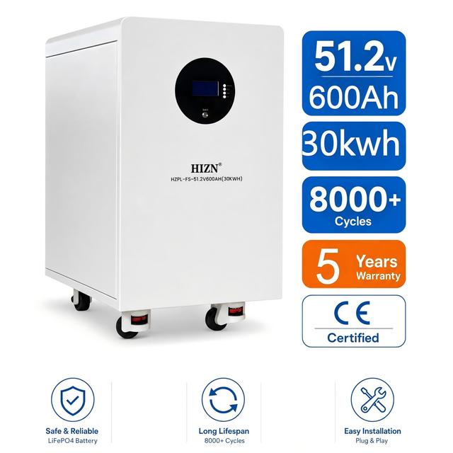 51.2v 30Kwh 32Kwh 600AH Grade a Lithium Battery 8000 Cycles Lfp Battery Pack Batterie Lithium Rechargeable