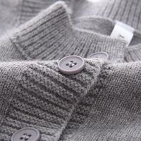 Pull en coton tricoté personnalisé pour homme, col rond, détails boutonnés, poignets côtelés, style vintage, streetwear décontracté, automne, anti-plis