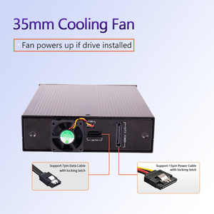 Unestech Bandeja-menos 3,5 pulgadas Hot-Swap SATA /SAS Hdd Mobile Rack, soporte de 5,25 pulgadas bahía de unidad óptica para computadora - Product Image 6