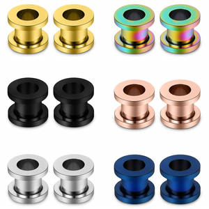 فرن توسيع الأذن من الفولاذ المقاوم للصدأ ، طلاء فراغي ، ثقب الأذن المنزلق الأساسي لهدية توسيع ثقب الأذن البسيطة - Product Image 4